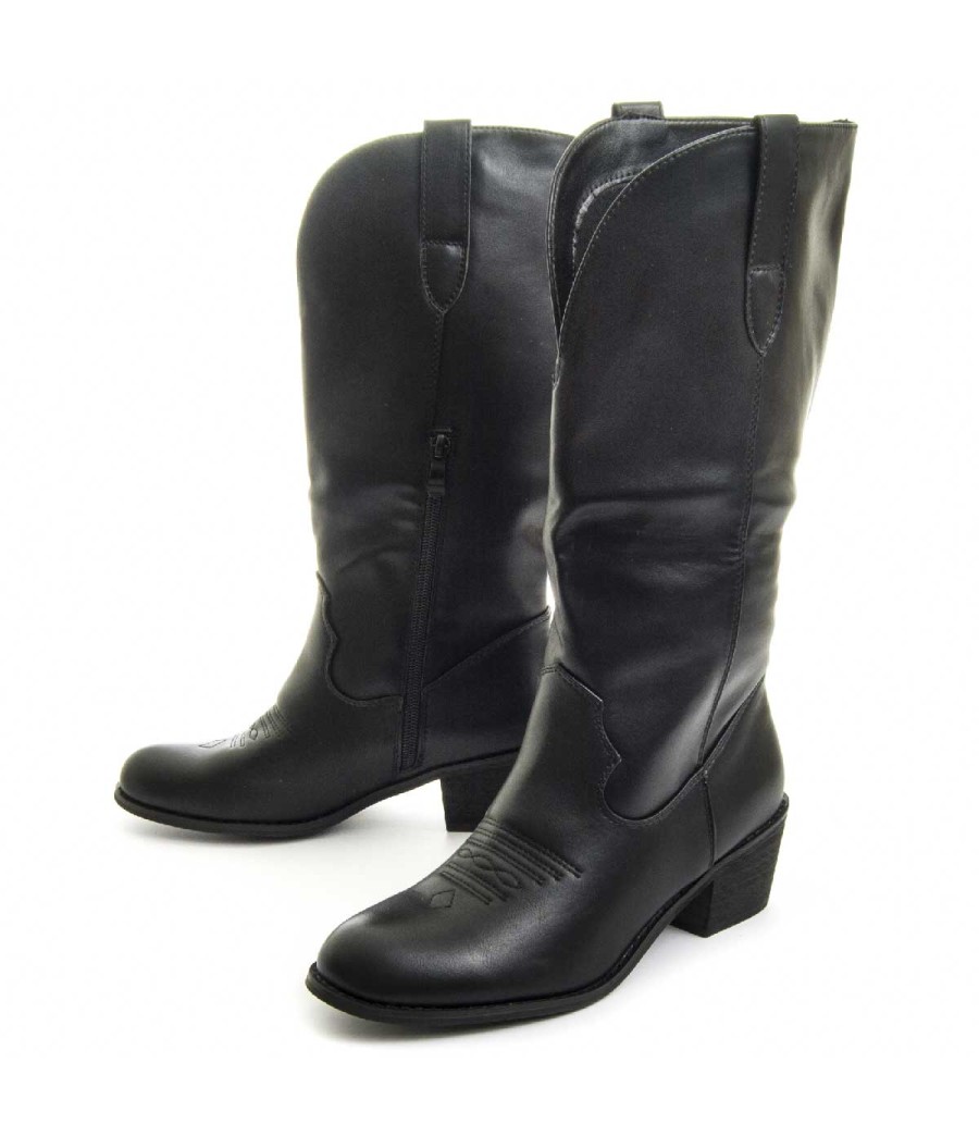 Bota Cómoda Para Mujer.  Montevita  Botalan  83849 Negro