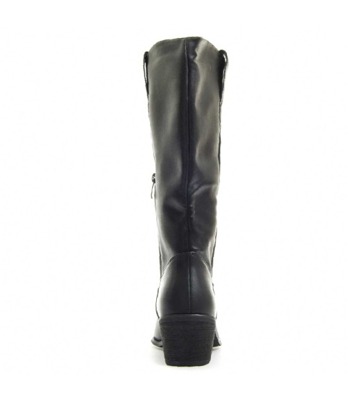 Bota Cómoda Para Mujer.  Montevita  Botalan  83849 Negro