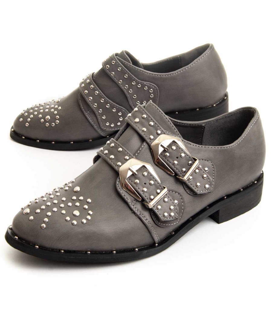 Mocasin Para Mujer  Montevita  Desert  87355 Gris