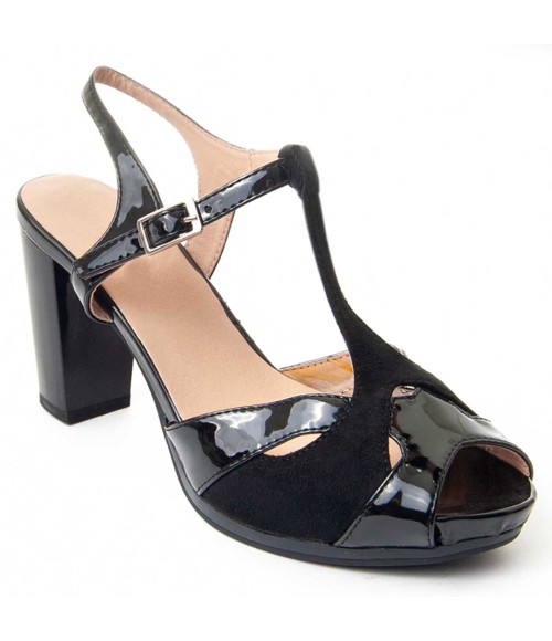 Zapato De Tacón Para Mujer.  Montevita  Sitra2  89050 Negro