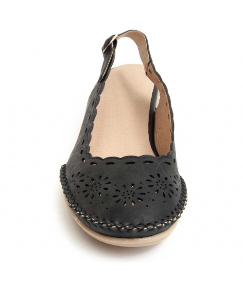 Mocasin De Cuña Para Mujer.  Montevita  Belena  90014 Negro