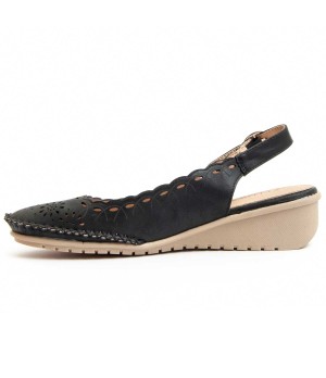 Mocasin De Cuña Para Mujer.  Montevita  Belena  90014 Negro