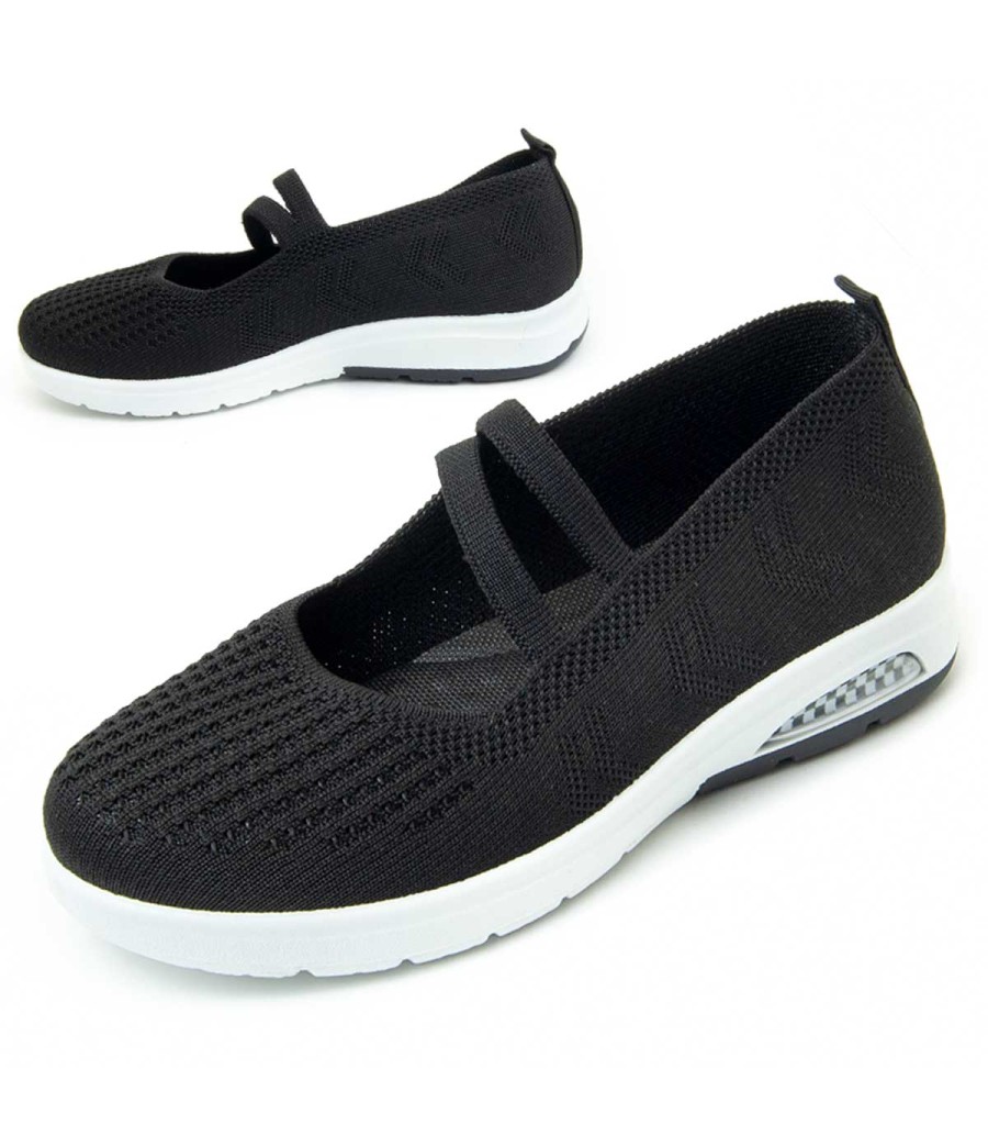 Sneaker Casual Para Mujer.  Montevita  Mimosport4  90481 Negro