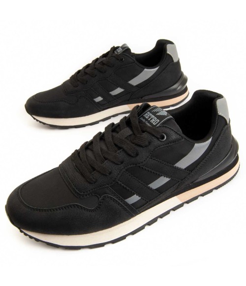 Sneaker Casual Para Hombre.  Montevita  Reeval  95774 Negro