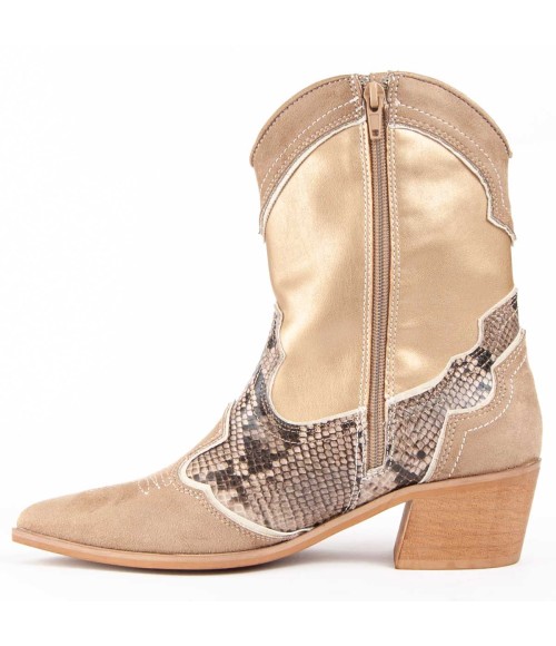 Botin Cowboy De Tacon Para Mujer Montevita Botinia8 100634