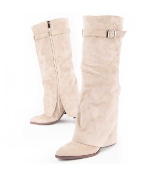 Bota De Tacon Para Mujer Montevita Faldde 100693