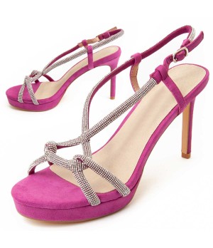 Sandalia De Tacon Para Mujer.  Montevita  Sandale2  91766 Fuxia