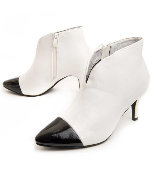 Botín Tacón Para Mujer.  Montevita  Bottivita16  93922 Blanco