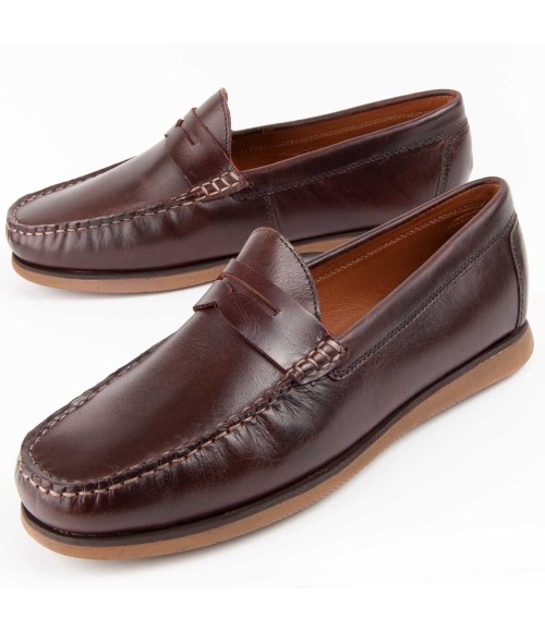 Mocasin De Piel Para Hombre Purapiel Mocca7 102735