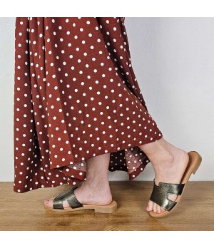 Sandalia De Piel Para Mujer Purapiel Hacca2 102709