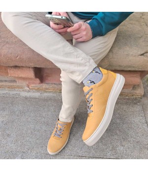 Sneaker De Piel Para Hombre Purapiel Novas 102773