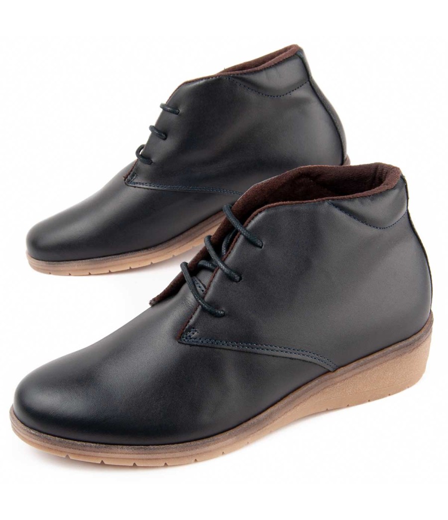 Botin De Piel Con Cuna Para Mujer Purapiel Akila 104900