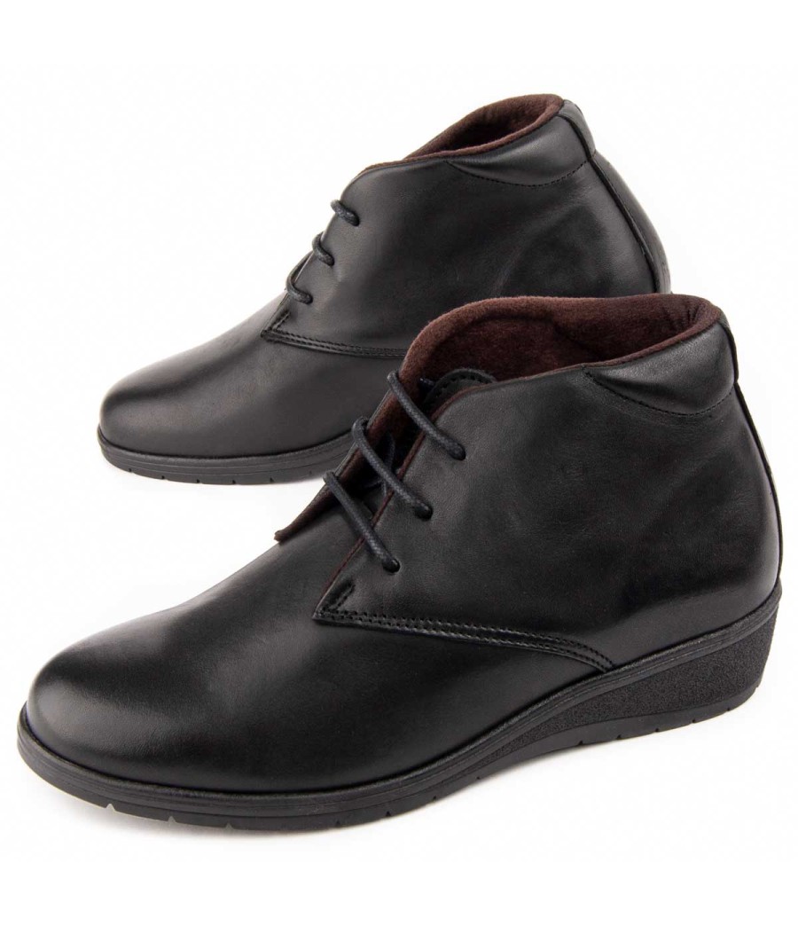 Botin De Piel Con Cuna Para Mujer Purapiel Akila 104901