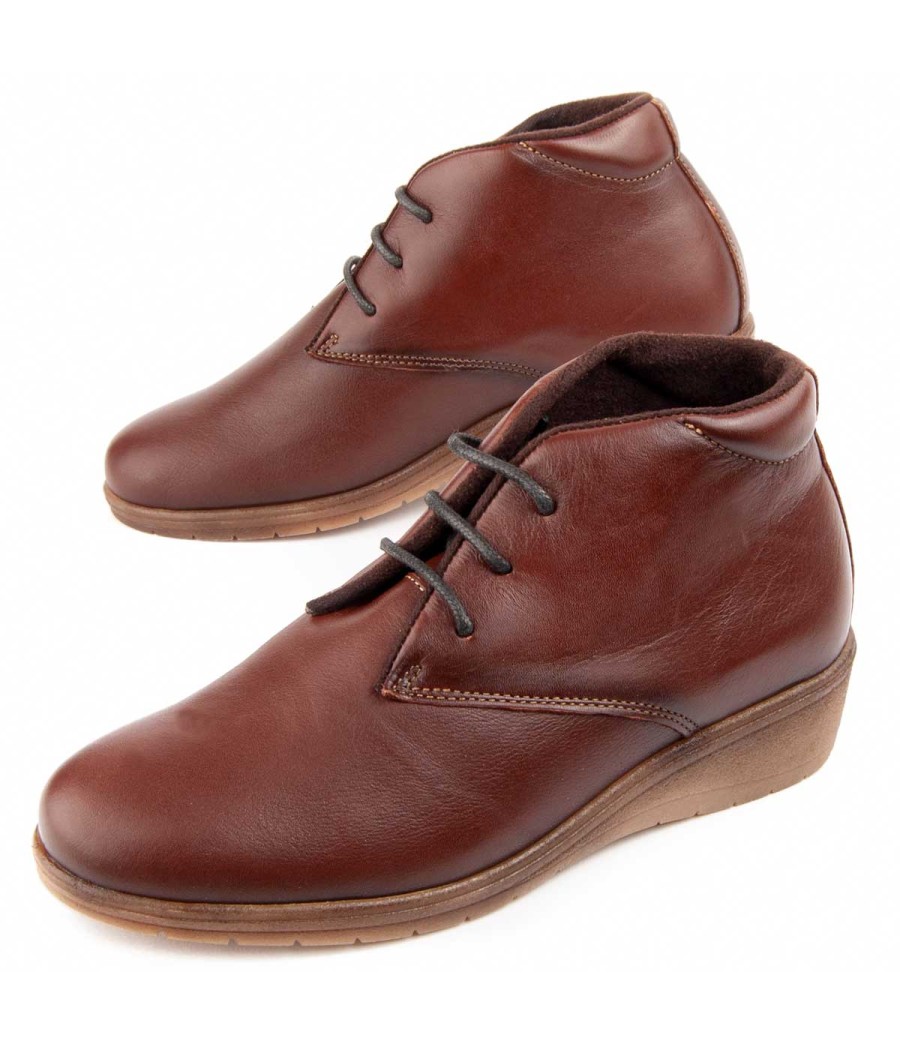 Botin De Piel Con Cuna Para Mujer Purapiel Akila 104903