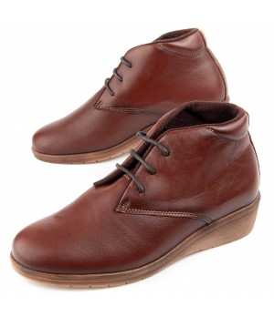 Botin De Piel Con Cuna Para Mujer Purapiel Akila 104903