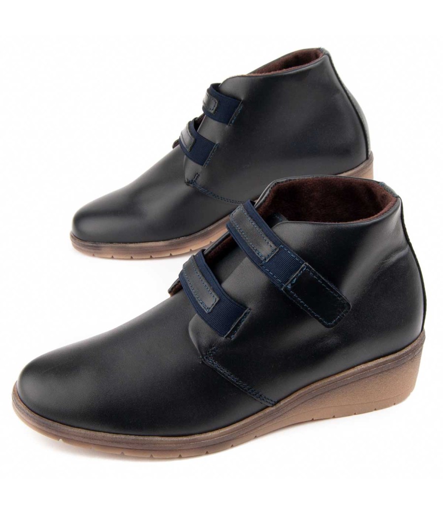 Botin De Piel Con Cuna Para Mujer Purapiel Akilav 104905