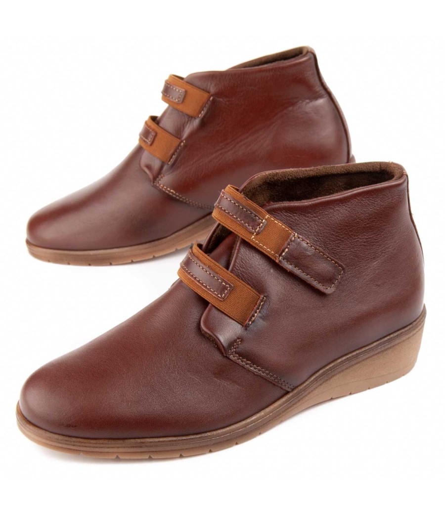 Botin De Piel Con Cuna Para Mujer Purapiel Akilav 104908