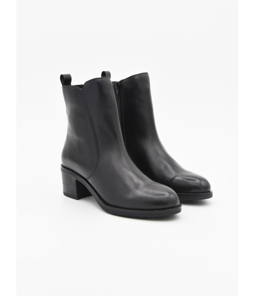 Botin con tacon Purapiel Bro8 color negro 104936