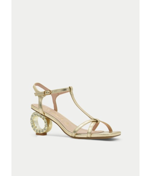 SANDALIAS DE TACON CON DETALLE DE CRISTALES PARA MUJER MONTEVITA PRETICI 105032