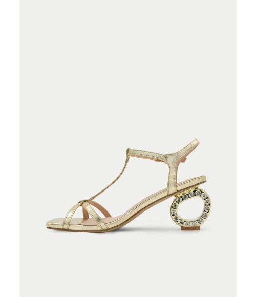 SANDALIAS DE TACON CON DETALLE DE CRISTALES PARA MUJER MONTEVITA PRETICI 105032
