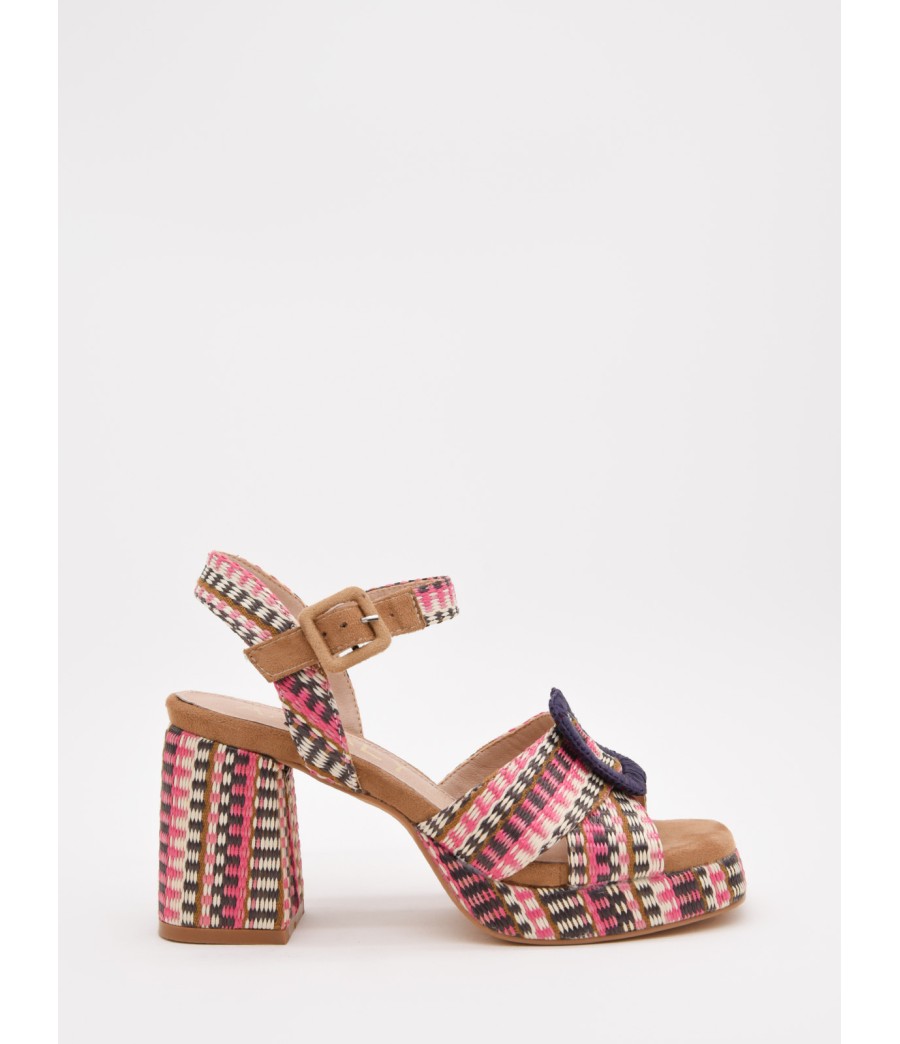 SANDALIAS DE TACON Y HEBILLA PARA MUJER MONTEVITA WAKI 105035