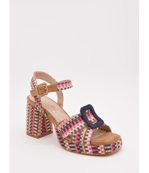 SANDALIAS DE TACON Y HEBILLA PARA MUJER MONTEVITA WAKI 105035
