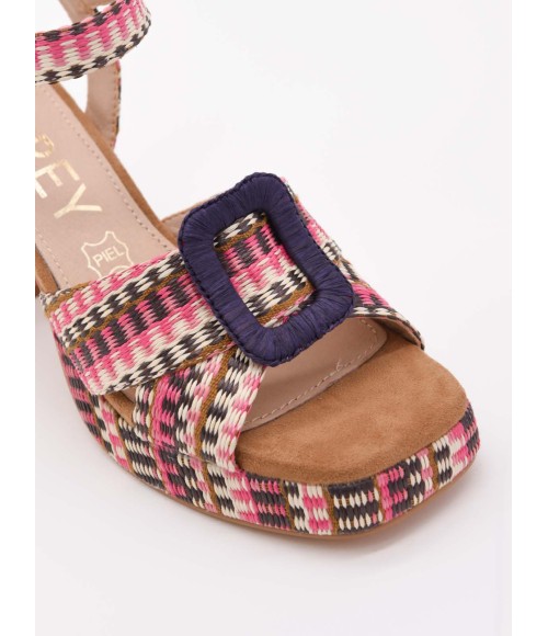 SANDALIAS DE TACON Y HEBILLA PARA MUJER MONTEVITA WAKI 105035