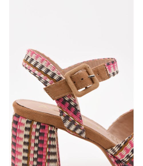 SANDALIAS DE TACON Y HEBILLA PARA MUJER MONTEVITA WAKI 105035