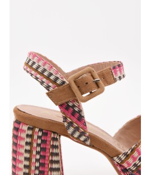 SANDALIAS DE TACON Y HEBILLA PARA MUJER MONTEVITA WAKI 105035