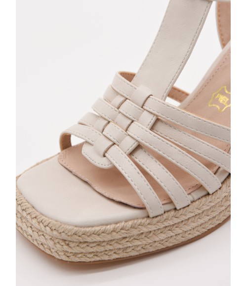 Sandalias De Tacon De Yute Para Mujer Montevita Picpic 105044