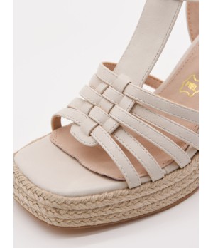 Sandalias De Tacon De Yute Para Mujer Montevita Picpic 105044