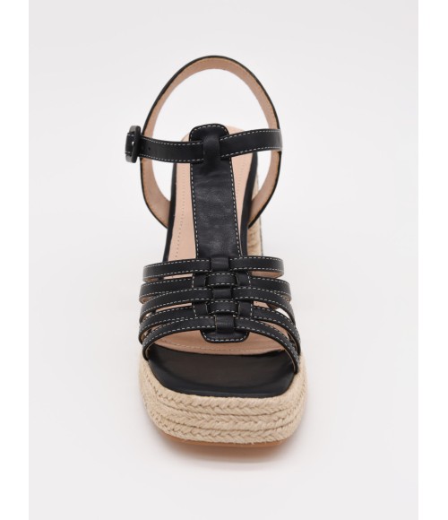 Sandalias De Tacon De Yute Para Mujer Montevita Picpic 105045