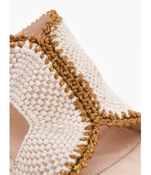 Sandalias De Tacon De Yute Para Mujer Montevita Pilare 105046