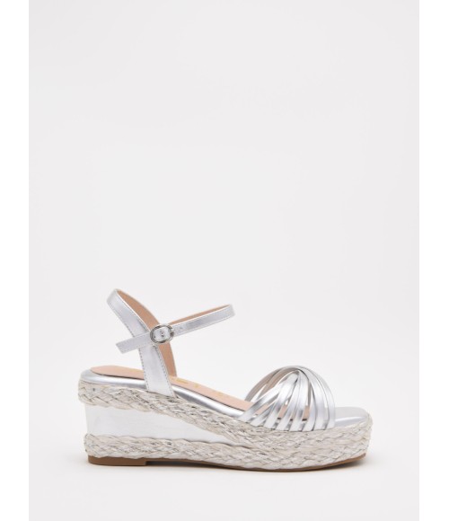 SANDALIAS DE CUNA TEJIDA Y TIRAS ELEGANTES PARA MUJER MONTEVITA ALEMA 105066