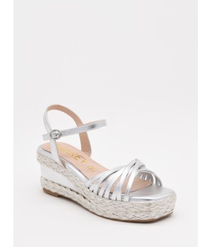 SANDALIAS DE CUNA TEJIDA Y TIRAS ELEGANTES PARA MUJER MONTEVITA ALEMA 105066