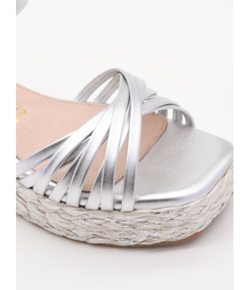 SANDALIAS DE CUNA TEJIDA Y TIRAS ELEGANTES PARA MUJER MONTEVITA ALEMA 105066