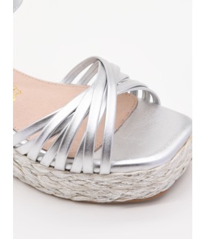 SANDALIAS DE CUNA TEJIDA Y TIRAS ELEGANTES PARA MUJER MONTEVITA ALEMA 105066