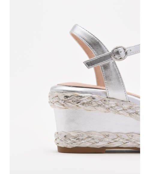 SANDALIAS DE CUNA TEJIDA Y TIRAS ELEGANTES PARA MUJER MONTEVITA ALEMA 105066