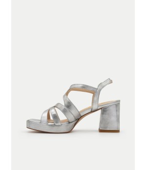 Sandalia De Tacon Ancho Y Tiras Para Mujer Montevita Venten 105079