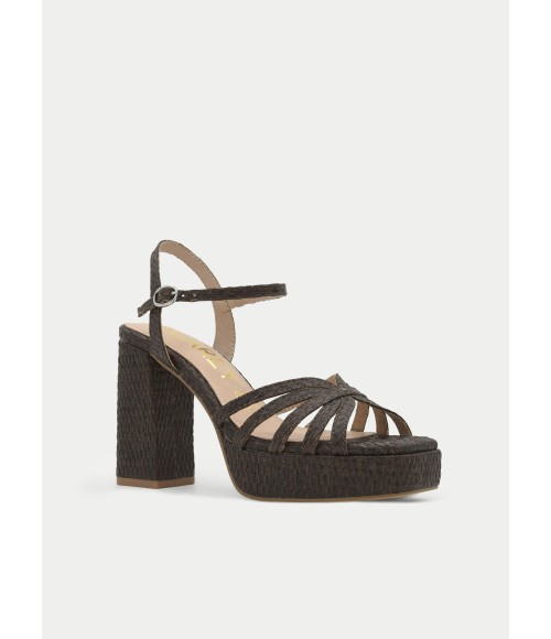 Sandalia De Tacon Marron Para Mujer Montevita Hitere 105081