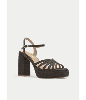Sandalia De Tacon Marron Para Mujer Montevita Hitere 105081