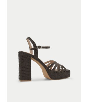 Sandalia De Tacon Marron Para Mujer Montevita Hitere 105081
