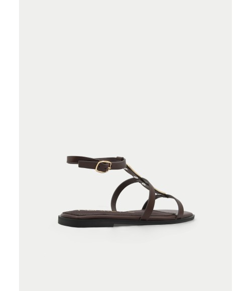 Sandalias Planas Marrones Para Mujer Montevita Liu 105088