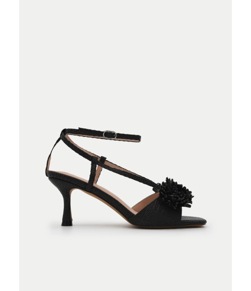 Sandalias Tacon Medio Flor Para Mujer Montevita Trene 105090