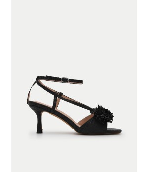 Sandalias Tacon Medio Flor Para Mujer Montevita Trene 105090