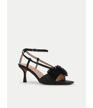 Sandalias Tacon Medio Flor Para Mujer Montevita Trene 105090