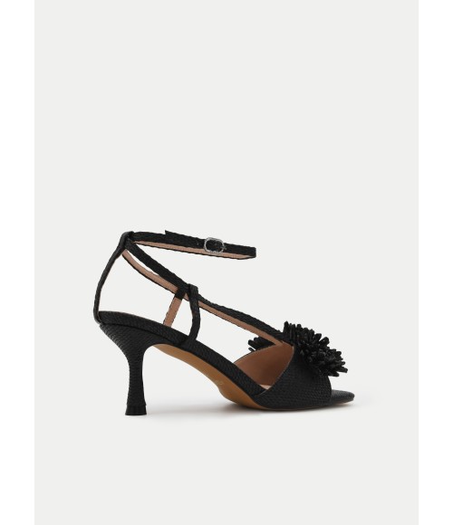 Sandalias Tacon Medio Flor Para Mujer Montevita Trene 105090