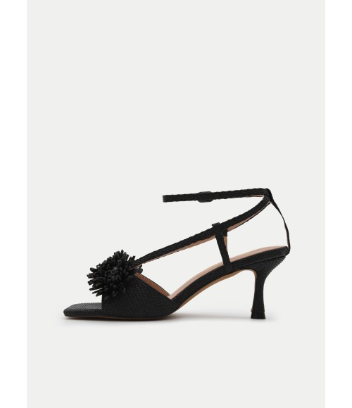 Sandalias Tacon Medio Flor Para Mujer Montevita Trene 105090
