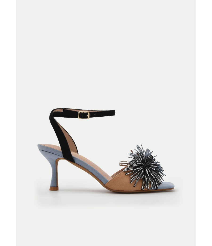 Sandalias Tacon Joya Bicolor Para Mujer Montevita Pocite 105091