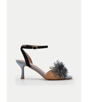 Sandalias Tacon Joya Bicolor Para Mujer Montevita Pocite 105091